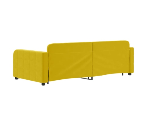 Sofá cama nido terciopelo amarillo 90x200 cm