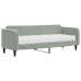Sofá cama con colchón terciopelo gris claro 80x200 cm