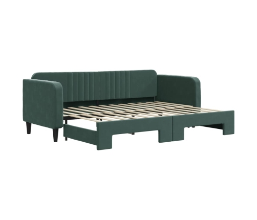 vidaXL Sofá cama nido terciopelo verde oscuro 80x200 cm