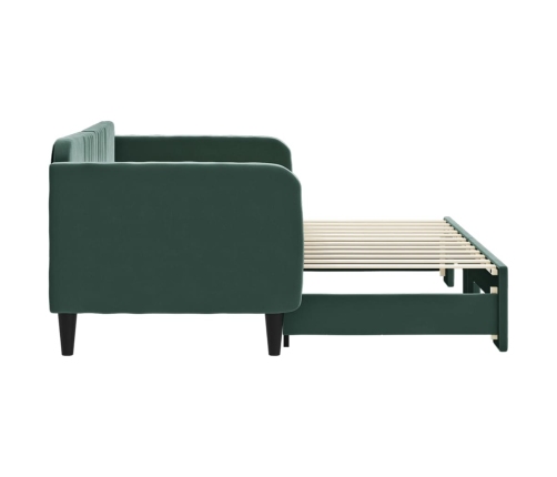 vidaXL Sofá cama nido terciopelo verde oscuro 80x200 cm