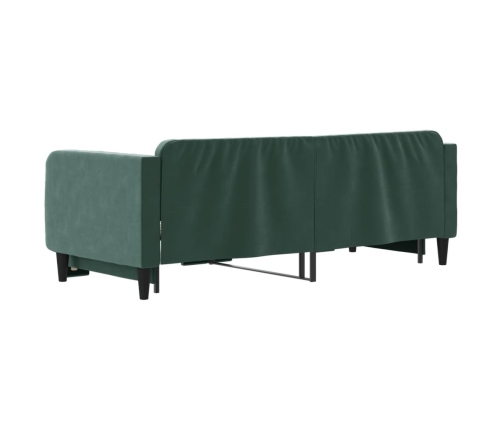 vidaXL Sofá cama nido terciopelo verde oscuro 80x200 cm