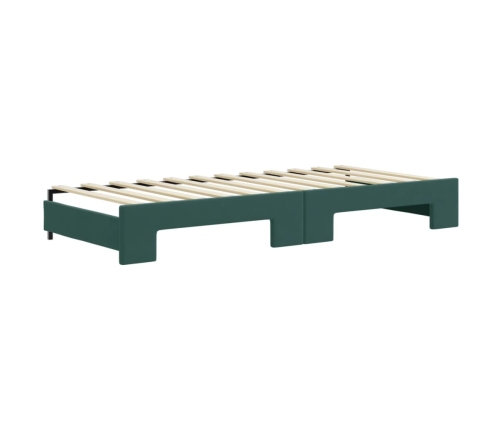 vidaXL Sofá cama nido terciopelo verde oscuro 80x200 cm