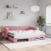 vidaXL Sofá cama nido terciopelo rosa 90x200 cm