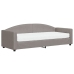 Sofá cama con colchón tela gris taupe 80x200 cm