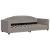 Sofá cama con colchón tela gris taupe 80x200 cm