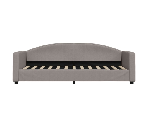 Sofá cama con colchón tela gris taupe 80x200 cm