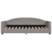 Sofá cama con colchón tela gris taupe 80x200 cm