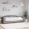 Sofá cama con colchón tela gris taupe 80x200 cm