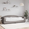 Sofá cama con colchón tela gris taupe 90x200 cm