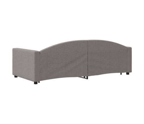 Sofá cama nido tela gris taupe 90x200 cm