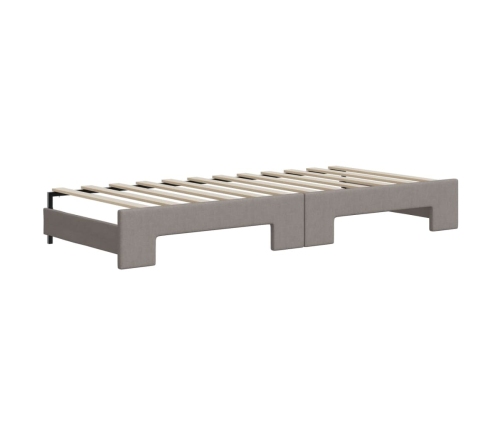 Sofá cama nido tela gris taupe 90x200 cm