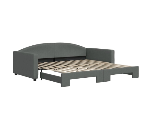 Sofá cama nido tela gris oscuro 100x200 cm