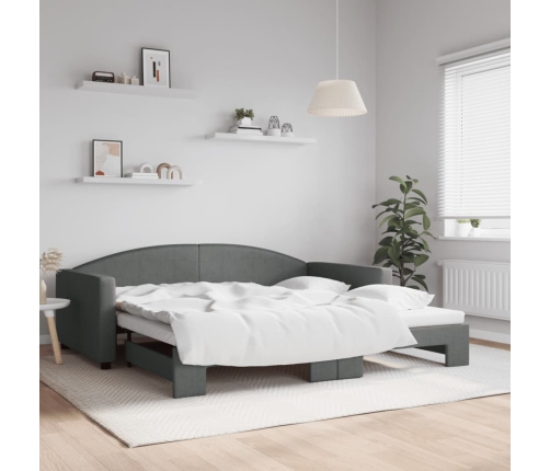 Sofá cama nido tela gris oscuro 100x200 cm