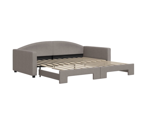 vidaXL Sofá cama nido tela gris taupe 100x200 cm