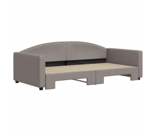 vidaXL Sofá cama nido tela gris taupe 100x200 cm