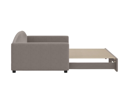 vidaXL Sofá cama nido tela gris taupe 100x200 cm