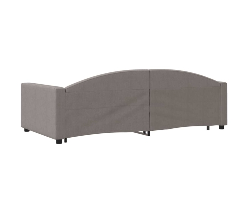 vidaXL Sofá cama nido tela gris taupe 100x200 cm