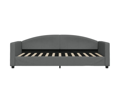 Sofá cama nido con cajones tela gris oscuro 90x200 cm