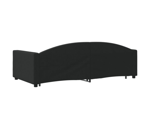 Sofá cama nido con cajones tela negro 100x200 cm