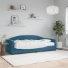 vidaXL Sofá cama con colchón terciopelo azul 80x200 cm