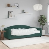 Sofá cama con colchón terciopelo verde oscuro 90x200 cm