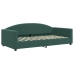 Sofá cama con colchón terciopelo verde oscuro 100x200 cm