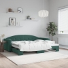 vidaXL Sofá cama nido terciopelo verde oscuro 90x200 cm