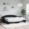 vidaXL Sofá cama nido con colchón terciopelo negro 80x200 cm