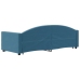 Sofá cama nido con cajones terciopelo azul 80x200 cm