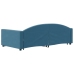 Sofá cama nido con cajones terciopelo azul 90x200 cm