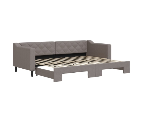 Sofá cama nido tela gris taupe 80x200 cm