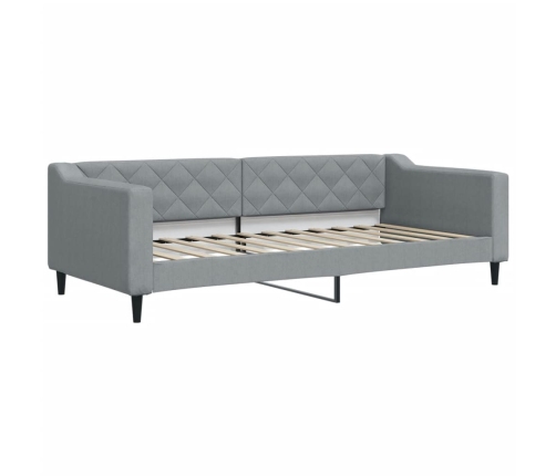 vidaXL Sofá cama nido tela gris claro 90x200 cm