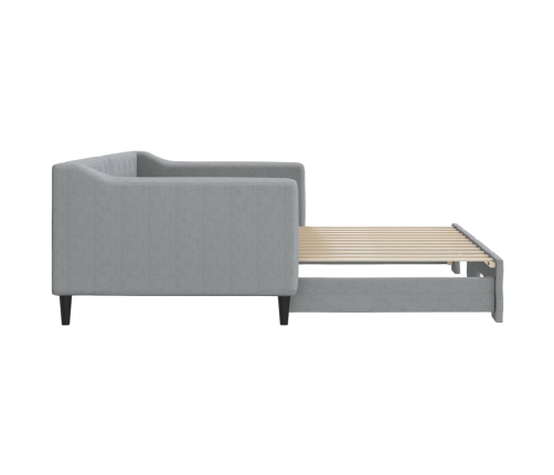 vidaXL Sofá cama nido tela gris claro 90x200 cm