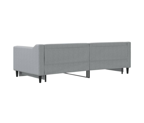 vidaXL Sofá cama nido tela gris claro 90x200 cm