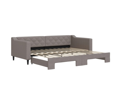 Sofá cama nido tela gris taupe 90x200 cm