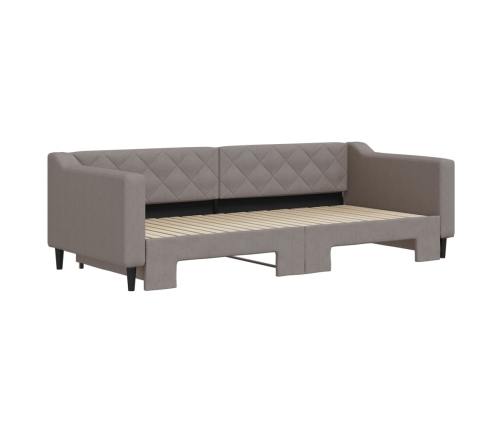 Sofá cama nido tela gris taupe 90x200 cm