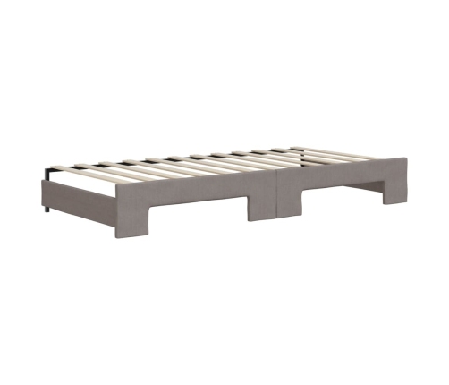 Sofá cama nido tela gris taupe 90x200 cm