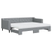 Sofá cama nido con colchón tela gris claro 80x200 cm