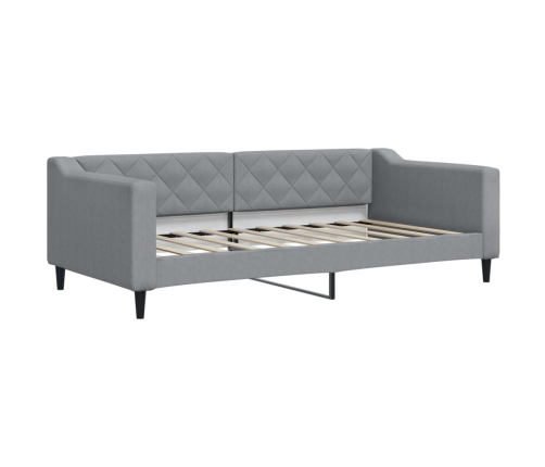 Sofá cama nido con colchón tela gris claro 80x200 cm