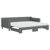 Sofá cama nido con colchón tela gris oscuro 90x200 cm