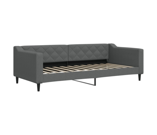 Sofá cama nido con colchón tela gris oscuro 90x200 cm