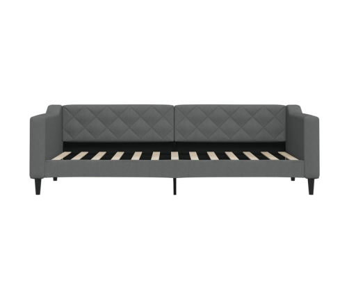 Sofá cama nido con cajones tela gris oscuro 80x200 cm