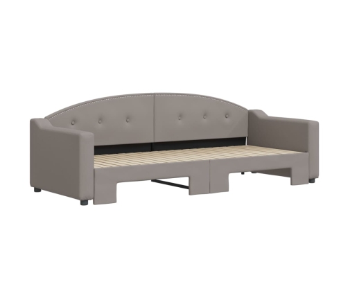 vidaXL Sofá cama nido tela gris taupe 80x200 cm