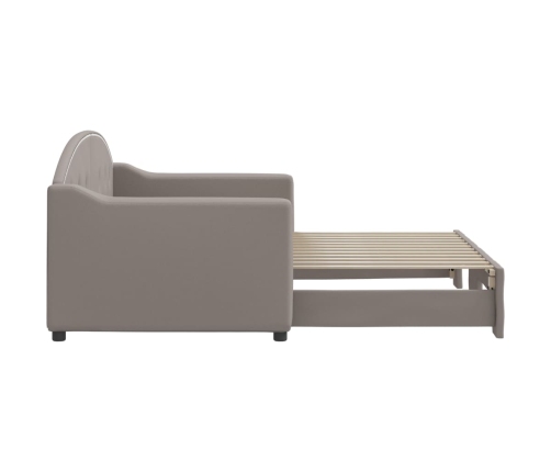 vidaXL Sofá cama nido tela gris taupe 80x200 cm