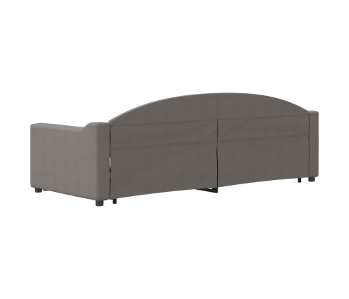 vidaXL Sofá cama nido tela gris taupe 80x200 cm