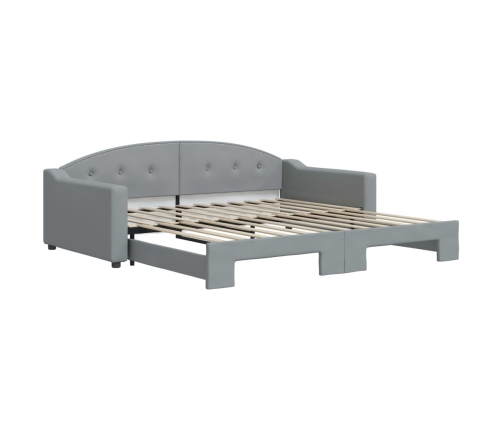 Sofá cama nido tela gris claro 100x200 cm