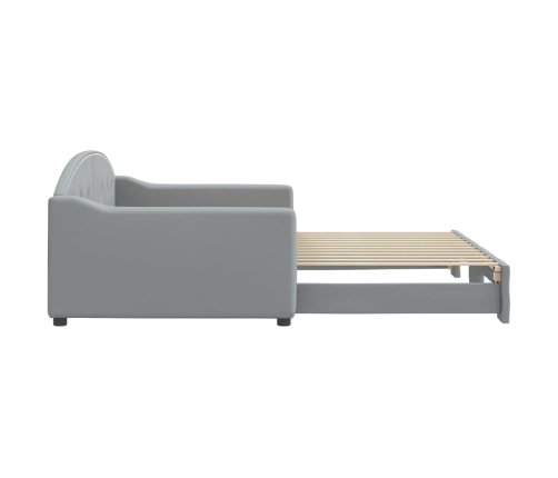 Sofá cama nido tela gris claro 100x200 cm