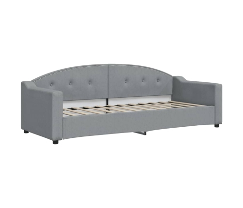 vidaXL Sofá cama nido con cajones tela gris claro 80x200 cm