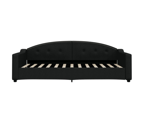 Sofá cama nido con cajones tela negro 90x200 cm