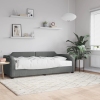 vidaXL Sofá cama con colchón tela gris oscuro 80x200 cm